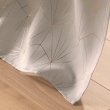 Rideau &agrave; &oelig;illets occultant imprim&eacute; m&eacute;tallis&eacute; or &Eacute;clat Taupe 140 x 260 cm, image n° 4