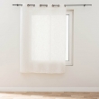 Rideau &agrave; &oelig;illets petite hauteur 140 x 180 cm polyester/lin uni PAULINE, image n° 1