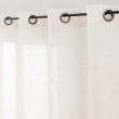 Rideau &agrave; &oelig;illets petite hauteur 140 x 180 cm polyester/lin uni PAULINE, image n° 3