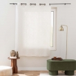 Rideau &agrave; &oelig;illets petite hauteur 140 x 180 cm polyester/lin uni PAULINE, image n° 6