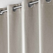 Rideau a oeillets 135 x 180 cm 100% occultant/chambray uni Occultiss Beige, image n° 2
