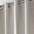 Rideau a oeillets 135 x 260 cm 100% occultant thermique uni occultissime Beige, image n° 3