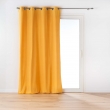 Rideau a oeillets 135 x 260 cm coton recycl&eacute; Twily Jaune, image n° 1