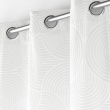 Rideau a oeillets 135 x 260 cm velours devore eva Blanc, image n° 2