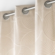 Rideau a oeillets 135 x 260 cm velours devore eva Naturel, image n° 2