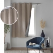 Rideau a oeillets 140 x 180 cm 100% occultant thermique Crepuscule Beige, image n° 2
