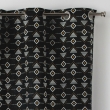 Rideau a oeillets 140 x 240 cm coton imprime letiko Noir, image n° 2
