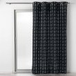 Rideau a oeillets 140 x 240 cm coton imprime letiko Noir, image n° 1
