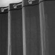 Rideau &agrave; oeillets 140 x 240 cm  Coton lav&eacute; Linette Anthracite, image n° 2