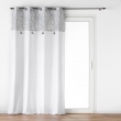 Rideau a oeillets 140 x 240 cm coton/polyester+top imp+pompon flavie Sans, image n° 1