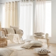 Rideau a oeillets 140 x 240 cm coton/polyester uni+top tufté Inca, image n° 5