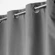 Rideau a oeillets 140 x 260 cm 100% occultant/microfibre unie obscure Anthracite, image n° 3