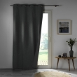 Rideau a oeillets 140 x 260 cm 100% occultant/microfibre unie obscure Anthracite, image n° 5