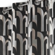 Rideau a oeillets 140 x 260 cm jacquard Medicis Noir, image n° 2