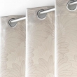 Rideau a oeillets 140 x 260 cm jacquard Teora Taupe, image n° 2