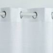 Rideau a oeillets 140 x 260 cm polyester + fils m&eacute;tallis&eacute;s Zeline Blanc, image n° 2