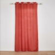 Rideau a oeillets 140 x 260 cm polyester + fils m&eacute;tallis&eacute;s Zeline Terracotta, image n° 1