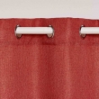 Rideau a oeillets 140 x 260 cm polyester + fils m&eacute;tallis&eacute;s Zeline Terracotta, image n° 2