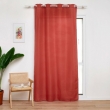 Rideau a oeillets 140 x 260 cm polyester + fils m&eacute;tallis&eacute;s Zeline Terracotta, image n° 3