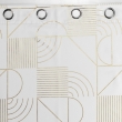 Rideau a oeillets 140 x 260 cm polyester imprime metallise lineor Blanc/or, image n° 4