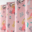 Rideau a oeillets 140 x 260 cm polyester imprime princesse licorne Rose, image n° 2