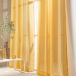 Rideau a oeillets 140 x 280 cm polyester uni+fils metallises zeline Jaune, image n° 5