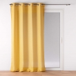 Rideau a oeillets 140 x 280 cm polyester uni+fils metallises zeline Jaune, image n° 7
