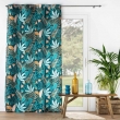 Rideau a oeillets grande hauteur 140 x 280 cm polyester imprim&eacute; Tilda Vert, image n° 3