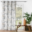 Rideau a oeillets grande hauteur 140 x 280 cm polyester iprim&eacute; Tilda Blanc, image n° 3