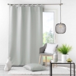 Rideau a passants 140 x 260 cm polyester uni essentiel Gris, image n° 5