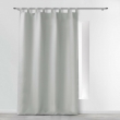 Rideau a passants 140 x 260 cm polyester uni essentiel Gris, image n° 1