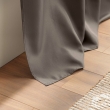 Rideau a passants 140 x 260 cm polyester uni essentiel Taupe, image n° 4