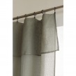 Rideau ajustable + 8 anneaux pince 140 x 270 cm Polyester effet bouclette ELDA Kaki, image n° 4