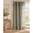 Rideau ajustable + 8 anneaux pince 140 x 270 cm Polyester effet bouclette ELDA Kaki, image n° 2