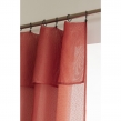 Rideau ajustable + 8 anneaux pince 140 x 270 cm Polyester effet bouclette ELDA Terracotta, image n° 3