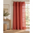 Rideau ajustable + 8 anneaux pince 140 x 270 cm Polyester effet bouclette ELDA Terracotta, image n° 2