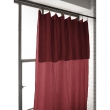 Rideau ajustable + 8 anneaux pince gaze de coton luxe 140 x 300 cm Gaia Bordeaux, image n° 2
