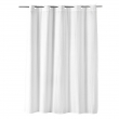Rideau de douche &agrave; &oelig;illets clipsables 180 x 200 cm microfibre gaufr&eacute;e unie DOTTY Blanc, image n° 4