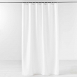 Rideau de douche+crochets 180 x 200 cm polyester uni yaline Blanc, image n° 1