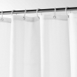 Rideau de douche+crochets 180 x 200 cm polyester uni yaline Blanc, image n° 3