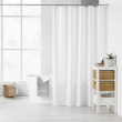 Rideau de douche+crochets 180 x 200 cm polyester uni yaline Blanc, image n° 4