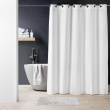 RIDEAU DOUCHE+OEIL. CLIPSABLES 180 x 200 CM MICROFIBRE GAUFREE UNIE DOTTY BLANC, image n° 1