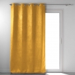 Rideau grande hauteur 135 x 280 cm occultant velours frapp&eacute; Melodie Ocre, image n° 5