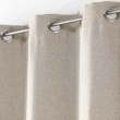 Rideau occultant &agrave; &oelig;illets - 135 x 240 cm - chambray uni - Chin&eacute;a Beige, image n° 2