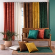 Rideau occutant 140 x 240 cm en velours relief Analia Naturel, image n° 4