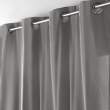 Rideau petite hauteur 135 x 180 cm coton/polyester recycl&eacute; Twily Gris, image n° 2