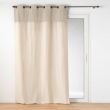 Rideau tamisant a oeillets 140 x 240 cm polycoton Tessa Beige, image n° 1