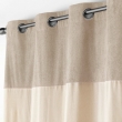 Rideau tamisant a oeillets 140 x 240 cm polycoton Tessa Beige, image n° 2