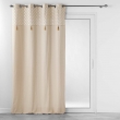 Rideau tamisant en coton 140 x 240 cm + pompons Rafina Or, image n° 1