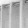 Rideau voile &agrave; oeillets 140 x 240 cm effet lainage Loulaine Gris, image n° 2